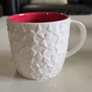 Starbucks Mug Bone China Porcelaine Mug  2011 White & Red